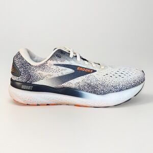 Brooks Ghost 16 Mens Size 7 M White Peacoat Orange Running Shoes 1104181D130